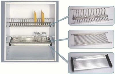 SCOLAPIATTI Acciaio Inox 18/10 AISI304 da 86 76 56 CM per PENSILI da 90 80 60 CM - Immagine 1 di 4