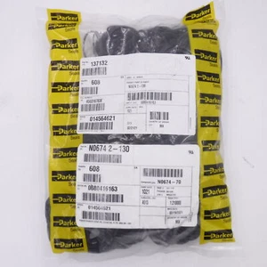 608 Pcs Parker Nitrile 70 Durometer O-Rings, N0674-70, N0671 2-130 - Picture 1 of 2