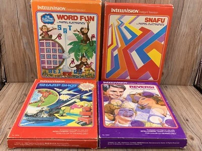 Intellivision 4 Game Lot w/Boxes Strategy Puzzle Learning - Image 1 of 4