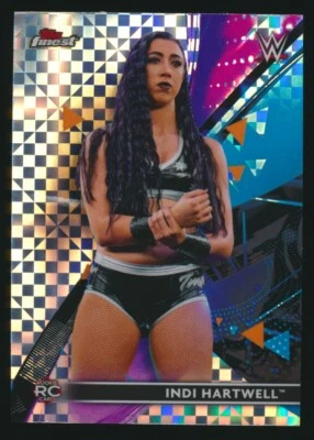 #84 INDI HARTWELL 2021 Topps Finest WWE X-FRACTOR REFRACTOR RC - Image 1 of 2
