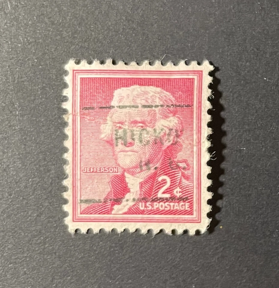 Hickory, North Carolina Type 703 Precancel - 2 cents Jefferson - U.S. #1033 - NC - Image 1 of 1
