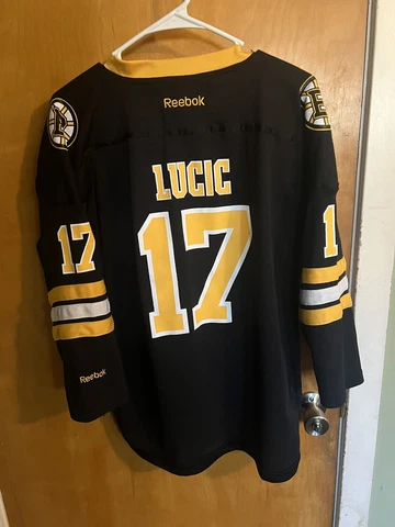 Rare Vintage Boston Bruins Milan Lucic Reebok Alternate Jersey - Size Youth L/XL Cover