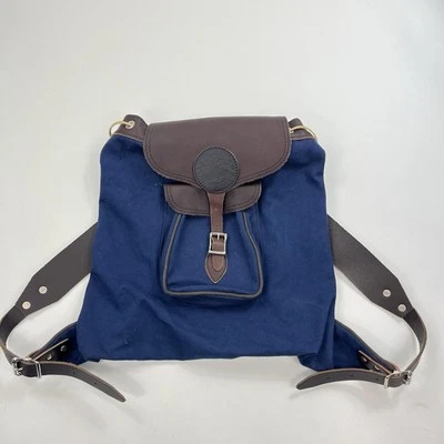 Mochila Duluth Pack Azul Lona Cuero Solapa Superior Hecha en EE. UU. Foto 1 de 4