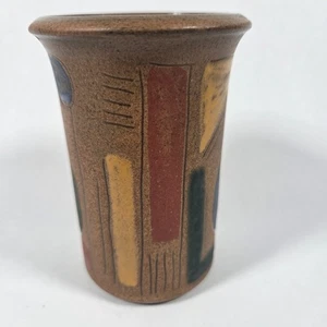 Vintage KROSSELBACH West German Pottery MCM Geometric Tumbler Cup - Picture 1 of 9