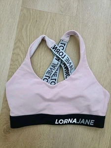 Lorna Jane pink black adjustable crop bra size XS - Picture 1 of 3