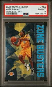 2002 Topps Chrome Basketball #ZB8 Kobe Bryant Zone Busters PSA 8 - Picture 1 of 3