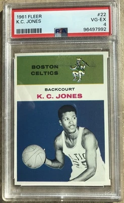1961 Fleer Basketball K.C. Jones #22 PSA 4 - Image 1 of 2