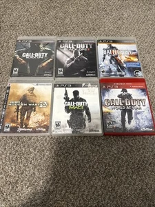 Call of Duty PS3 Video Game Lot x6 Black Ops 1 & 2, Modern Warfare, Battlefield - Picture 1 of 4