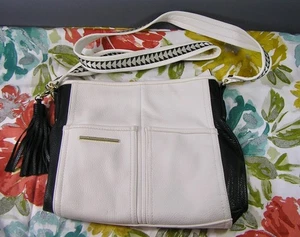 STEVE MADDEN Handbag, White & Black, Crossbody - Picture 1 of 7