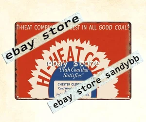 1940s HI-HEAT COAL tin sign - Picture 1 of 4