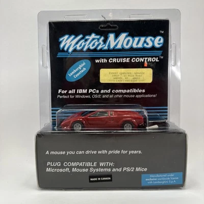 Vintage Motor Mouse Lamborghini Countach Red Computer Mouse Rare New NOS NIP NIB - Image 1 of 4