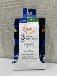 Wonder Nation NEW  3PACK TODDLER BOXER BRIEFS SIZE 4T-5T - Picture 1 of 3