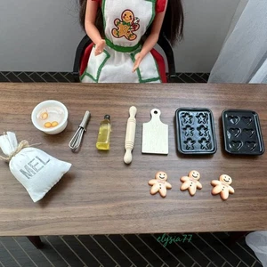 11pc Inch Dollhouse Miniature 1:12 Scale Kitchen Kit Baking 1/6 Fit for 11.5 - Picture 1 of 5