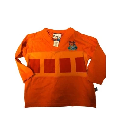 Camiseta De Colección 2003 Blue's Clues Joe Manga Larga Naranja 2T Niños Rara Foto 1 de 2