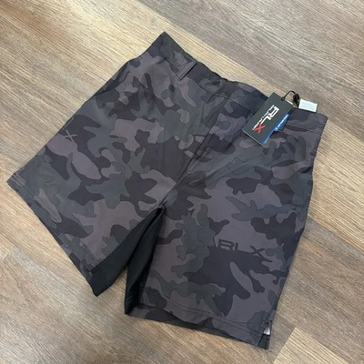 NUEVO CON ETIQUETAS RLX Ralph Lauren Pantalones Cortos Negros Camuflados Repelentes al Agua Para Hombre Talla S  Foto 1 de 4