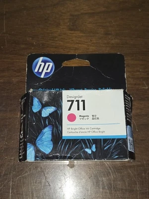 NEW HP Genuine 711 Magenta DesignJet Ink Cartridge CZ131A ~ 03/2026 New - Image 1 of 4