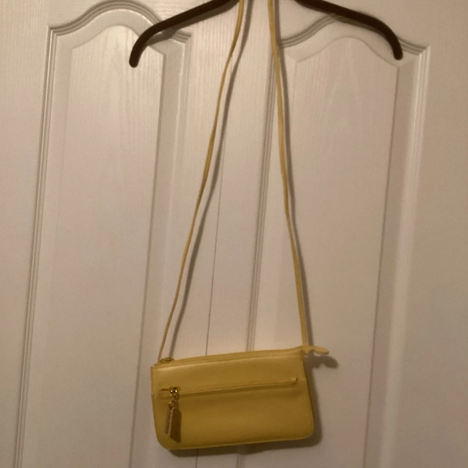 Bolso de Hombro Giani Bernini Cuero Genuino Negro Blanco Amythest Rayas Cartera  Foto 1 de 4