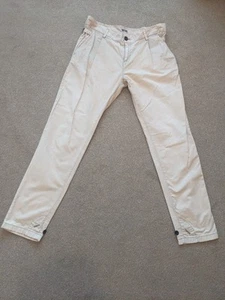 Mens Diesel Beige Pleated Slim Convertible Crop Chinos W34,L30 - Picture 1 of 13