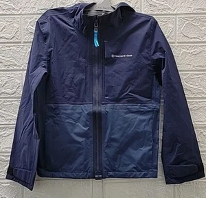 New Vineyardvines Outerwear Packable Full Zip Hodded Rain Shell Jacket Navy Sz 6 - Picture 1 of 8