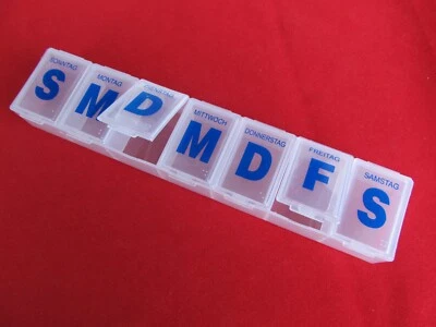 Pillenbox Tablettenbox Pillendose Medikamentenbox Jumbo 7 Tage große Fächer - Bild 1 von 2