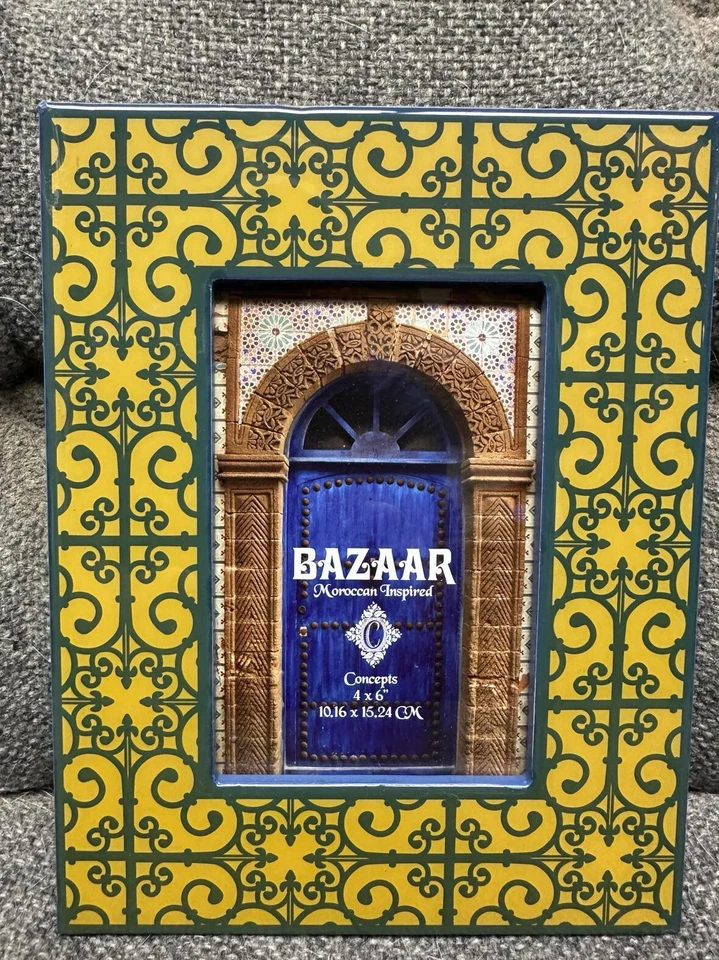 蓝色摩洛哥灵感桌框 (4X6) — 第 1/1 张图片