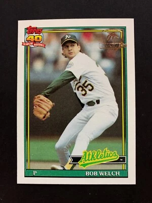 1991 Topps Operation Desert Shield #50 Bob Welch Oakland A’s Athletics - Image 1 of 2