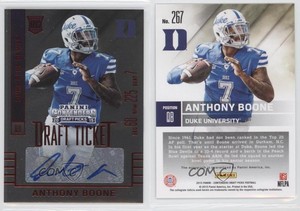 2015 Contenders Draft Picks College Ticket Red Foil Anthony Boone Rookie Auto RC