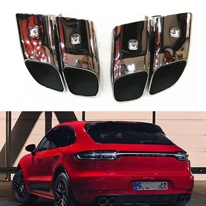 Kit de tubos traseros silenciador escape para Porsche Macan 2019 2020 2021 2022 negro - Imagen 1 de 5