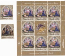 Aland 2013 Natale - Minifoglio e due sing. MNH ** - Emissione congiunta con SCV