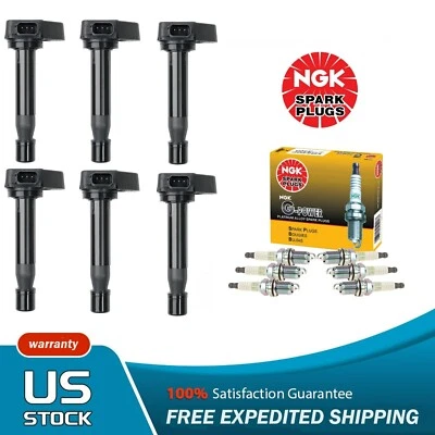 6x Ignition Coils + 6x NGK Spark Plugs for 2011-2017 Honda Odyssey 3.5L - Image 1 of 4
