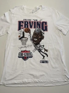 Julius “Dr. J” Erving Big 3 White Graphic T-Shirt - Tri-State Men’s Size XL - Picture 1 of 9
