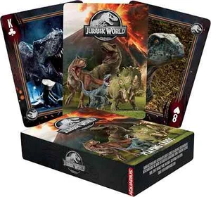 2 x AQUARIUS Jurassic World Playing Cards – Jurassic World Themed Deck of Cards - Picture 1 of 5