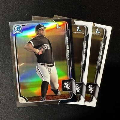 2015 Bowman Chrome CARLOS RODON REFRATOR PRETO 1º Rookie RC + Lote Base Yankees - Imagem 1 de 3