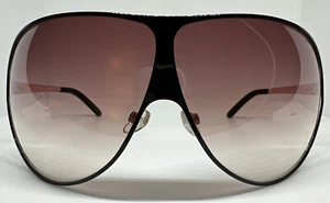 NEW Vintage STING SS4668 Shield Sunglasses Italy Oversized Shades Black Frame - Picture 1 of 16