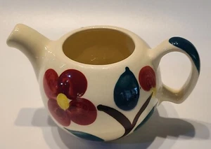 Vintage Hand Painted Creamer with spout- Blue Ridge? Watt? Garden flowers - Picture 1 of 6