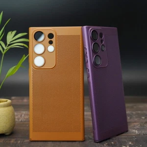 For Samsung S24 S23 Ultra S22 FE A53 Breathable Heat Dissipation Hard Case Cover - Picture 1 of 28