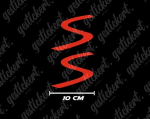 2 adesivi 10 cm S adatti per Mini Cooper sticker decalcomania tuning auto car - Foto 1 di 1