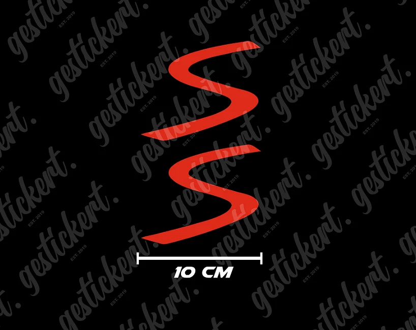 2 adesivi 10 cm S adatti per Mini Cooper sticker decalcomania tuning auto car - Immagine 1 di 1
