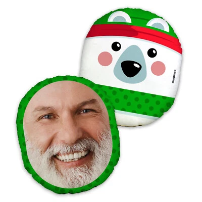 Christmas Bear - MUSH CUSH™ Custom Photo Cushion - Face cushion - Image 1 of 4
