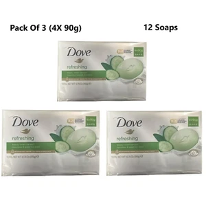 3x Dove Erfrischend Beauty Creme Riegel 4 X 90g (12 Seifen) - Bild 1 von 3