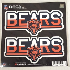 NFL Chicago Bears - 5.25" x 2.25" Vinyl Decal - Removable, New (Sheet of 2) - Picture 1 of 3