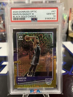 2020 Optic Marvin Bagley Black Gold Choice /8 PSA 10￼ - Image 1 of 2