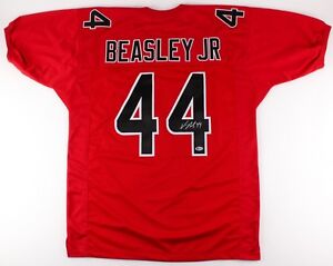 Vic Beasley Signed Atlanta Falcons Jersey (Beckett) 2016 Pro Bowl Linebacker 