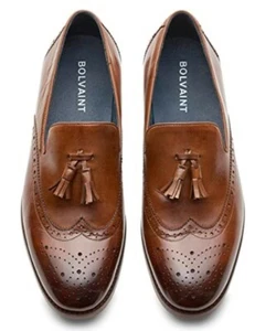BOLVAINT VERROCCHIO TASSEL LOAFER - BROWN - US SIZE 9  (EU SIZE 42) - Picture 1 of 4