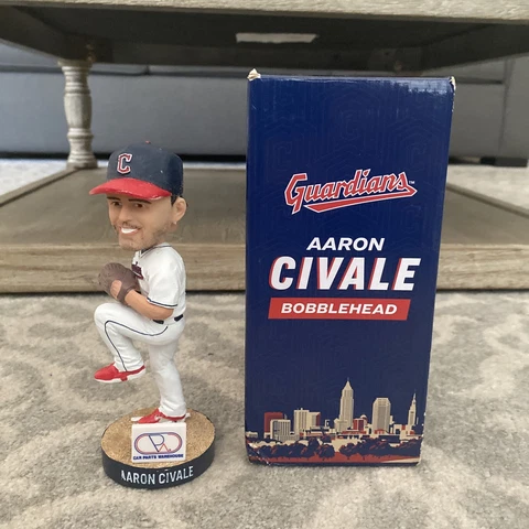 New in Box MLB Cleveland Guardians Aaron Civale Bobblehead Baseball Memorabilia Cover