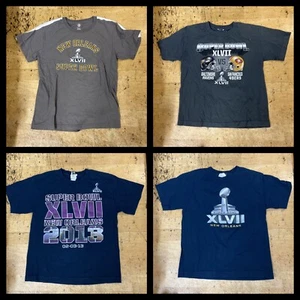 LOT OF 4 Boys Shirt SUPER BOWL T SHIRTS size YOUTH MEDIUM - Picture 1 of 11