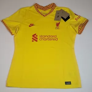 Nike Liverpool FC Soccer Jersey Womens Medium. 21/22 Home Yellow 3rd Kit. NWT - Picture 1 of 9