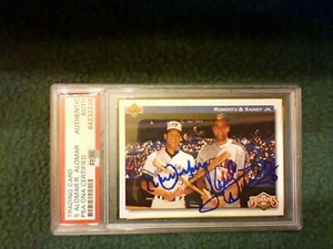 Roberto Alomar Sandy Alomar Dual Signed Card PSA Authenticated HOF - Picture 1 of 2