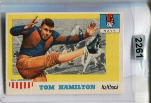 1955 Topps All-American #9 Tom Hamilton *EX-MT+* Navy 2261