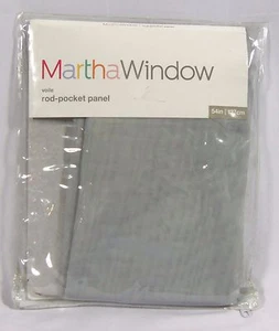 MarthaWindow Voile Rod Pocket Panel Light Gray 29”X 32” - Picture 1 of 2